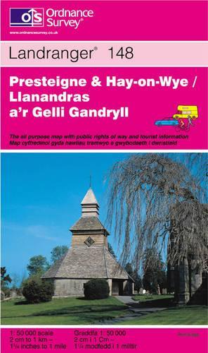 Presteigne and Hay-on-Wye: Llanandras a'r Gelli Gandryll(Sheet 148 Landranger Maps)