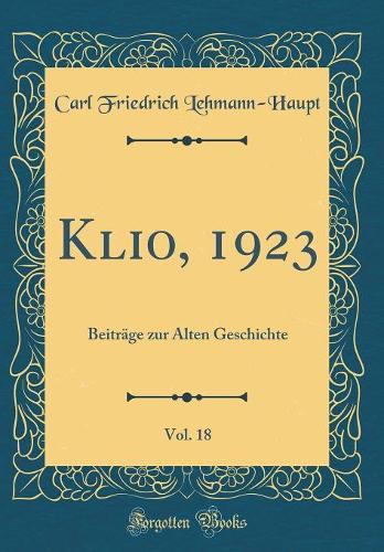 Klio, 1923, Vol. 18