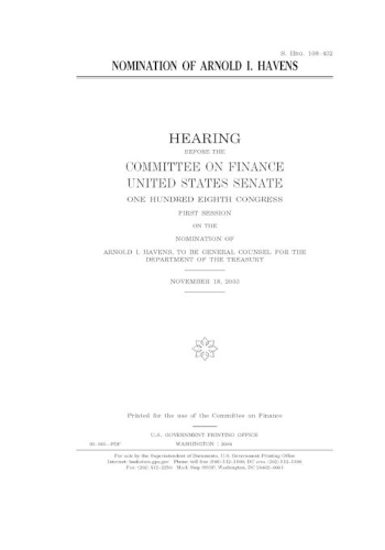 Nomination of Arnold I. Havens