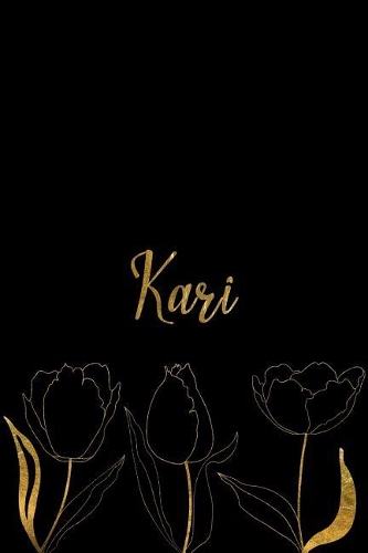 Kari: Personalized Writing Journal for Women - Elegant Black and Gold