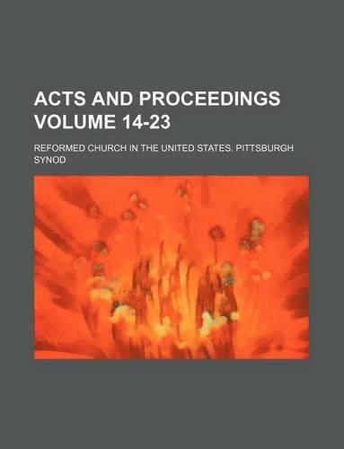 Acts and Proceedings Volume 14-23