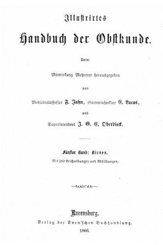 Illustrirtes Handbuch der Obstkunde