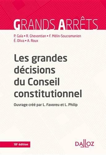 Les Grandes Decisions Du Conseil Constitutionnel