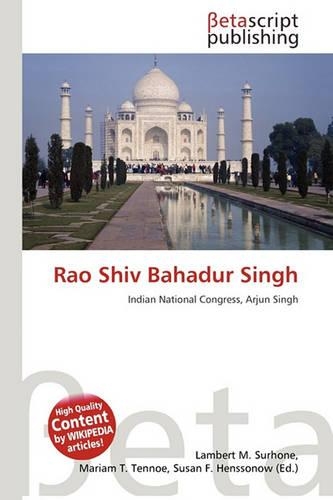 Rao Shiv Bahadur Singh: (English)