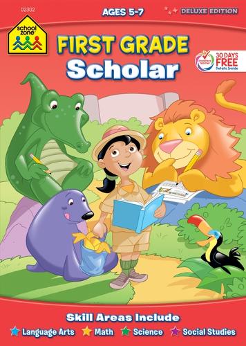 School Zone First Grade Scholar Workbook: (2302 Scholar Series Workbooks)