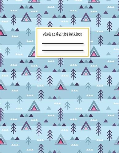 Wawa Composition Notebook: Blue Abstract Ethnic 120 Notebook Lined Page Softcover Notes Journal College Ruled Composition Notebook ( 8.5''x11'' 120 Pages)