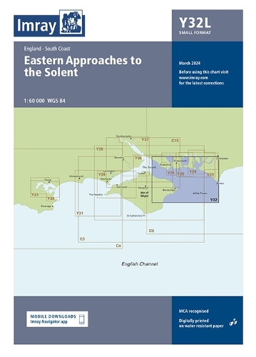 Imray Chart Y32 Laminated: Eastern Approach to the Solent (Small Format)(32 Y Charts)