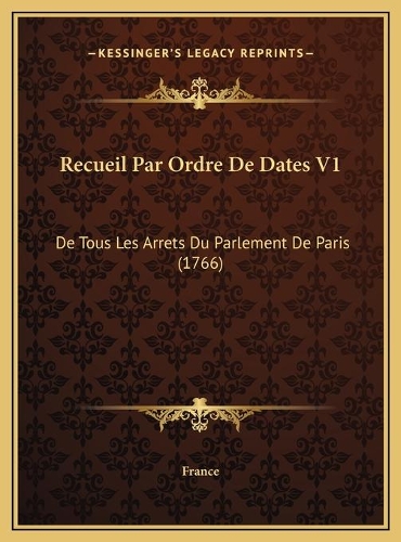 Recueil Par Ordre De Dates V1