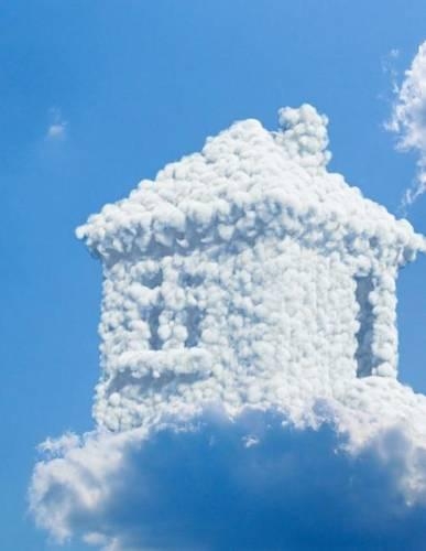 Jumbo Oversized Cute Cottage in the Clouds: Blank 150 Page Lined Journal for Your Thoughts, Ideas, and Inspiration(English)