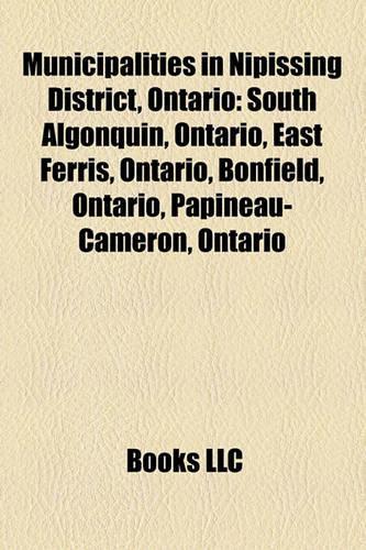 Municipalities in Nipissing District, Ontario