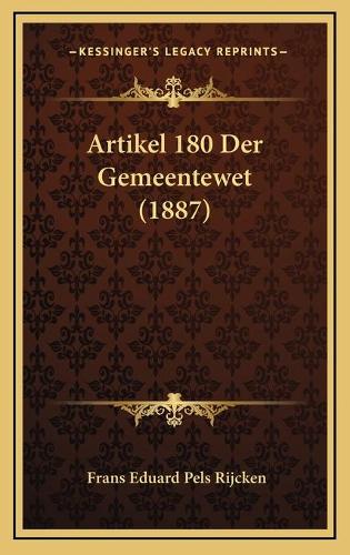 Artikel 180 Der Gemeentewet (1887)