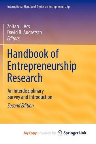 Handbook of Entrepreneurship Research: (English)
