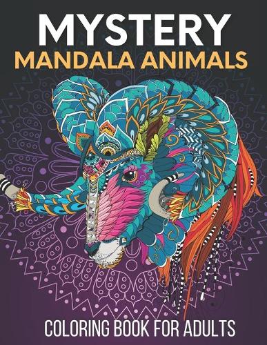 Mystery Mandala Animals Coloring Book for Adults
