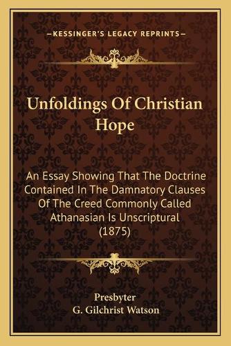 Unfoldings Of Christian Hope