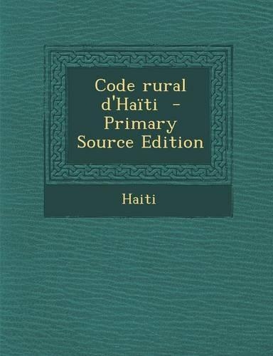 Code Rural d'Haïti