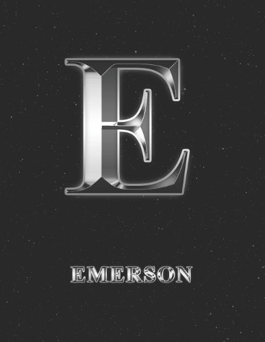 Emerson: 2 Year Weekly Planner with Note Pages (24 Months) - Silver Effect Personalized Custom Letter E Initial First Name - 2020 - 2021 - Week Planning - Mo