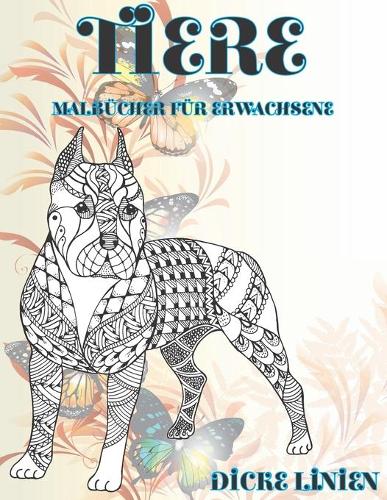 Malbücher für Erwachsene - Dicke Linien - Tiere