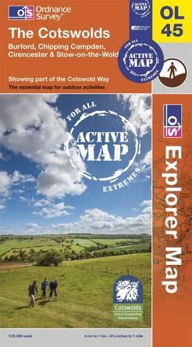 The Cotswolds: (Sheet OL45 OS Explorer Map Active)