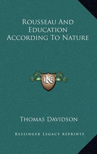 Rousseau and Education According to Nature