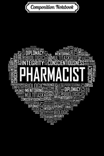 Composition Notebook: Pharmacist Heart Pharmacy Technicians Students Gift Journal/Notebook Blank Lined Ruled 6x9 100 Pages