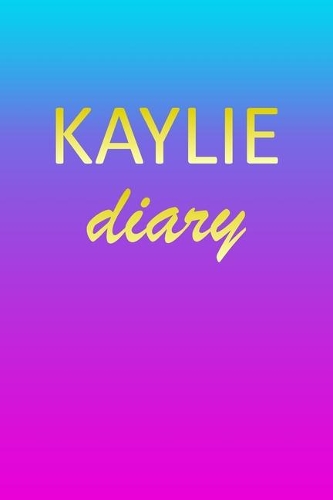 Kaylie: Journal Diary - Personalized First Name Personal Writing - Letter K Blue Purple Pink Gold Effect Cover - Daily Diaries for Journalists & Writers - J