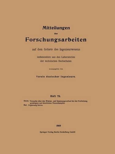 Mitteilungen über Forschungsarbeiten auf dem Gebiete des Ingenieurwesens
