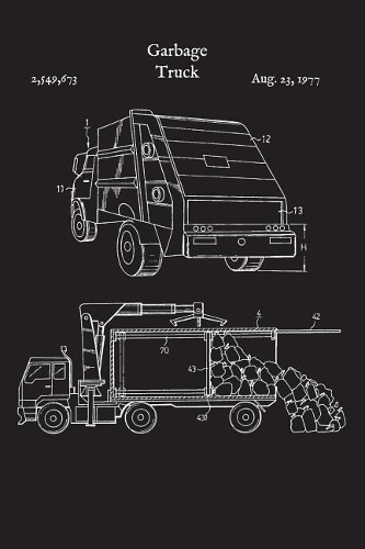 Garbage Truck: Journal - Trash Man Log Book (Blank Lined Notebook)