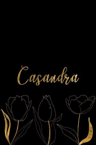 Casandra: Personalized Writing Journal for Women - Elegant Black and Gold