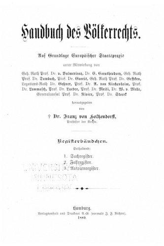Handbuch des völkerrechts