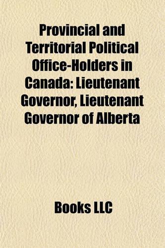 Provincial and Territorial Political Office-Holders in Canada