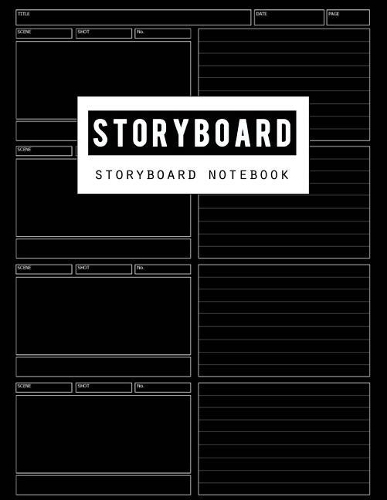 Storyboard Notebook: Film Storyboading Journal Drawing Sketching Pad 4 Panel, Visual Storytelling Notebook, Narration Lines, Standard for Storyboard Sketchbooks Diary, 1