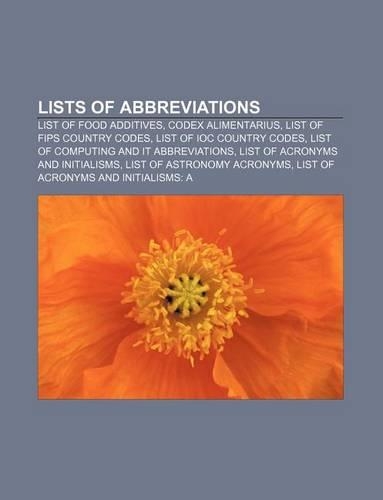 Lists of Abbreviations