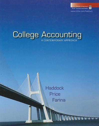 College Accounting: A Contemporary Approach