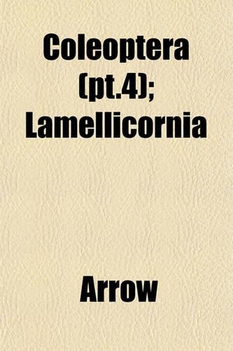 Coleoptera (PT.4); Lamellicornia: (English)