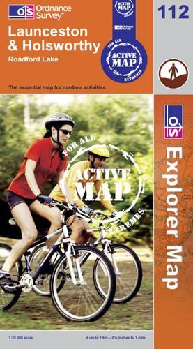 Launceston and Holsworthy: (No. 112 OS Explorer Map Active)