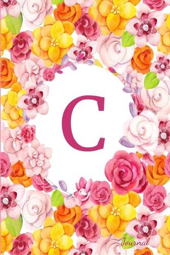 C Journal: Beautiful Flower Bouquet, Monogram Initial Letter C, Lined Diary Notebook