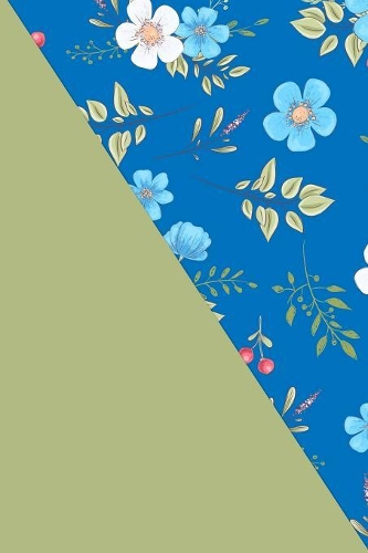 Composition NoteBook: Blue Flowers - Exercise Book 150 Lined Journal Pages - Diary - 6"x 9" Large Gloss Finish Paperback(Notebook Lined Pages with Blank Date and Page Number)