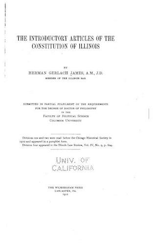 The Introductory Articles of the Constitution of Illinois