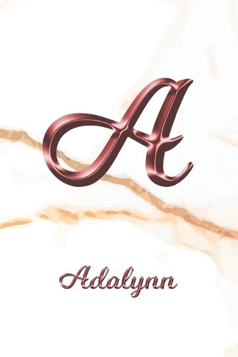 Adalynn: Sketchbook - Blank Imaginative Sketch Book Paper - Letter A Rose Gold White Marble Pink Effect Cover - Teach & Practice Drawing for Experienced & As