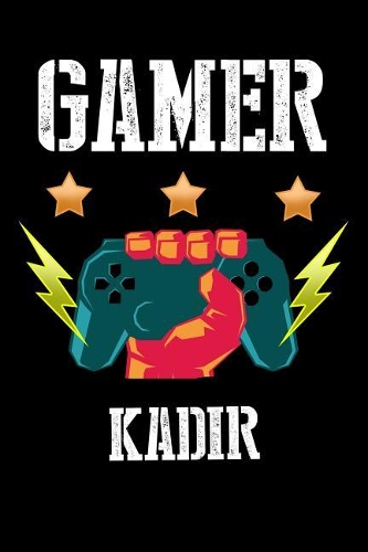 Gamer Kadir: Kariertes Notizbuch mit 5x5 Karomuster für deinen personalisierten Vornamen