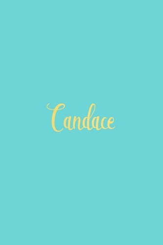 Candace: Personalized Name Turquoise Matte Soft Cover Notebook Journal to Write In. 120 Blank Lined Pages