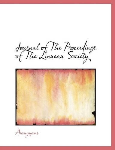Journal of the Proceedings of the Linnean Society