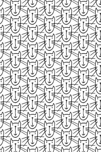 Bullet Journal Notebook for Cat Lovers Smiley Cats Pattern 1