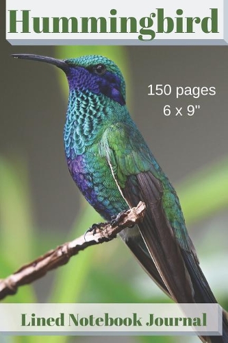 Hummingbird Lined Notebook Journal 150 Pages 6 X 9