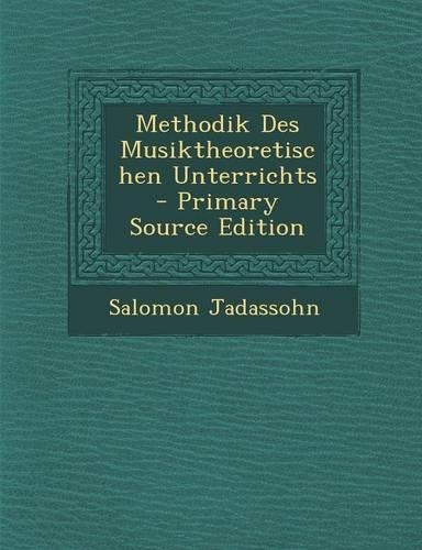 Methodik Des Musiktheoretischen Unterrichts