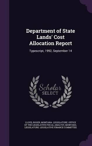 Department of State Lands' Cost Allocation Report