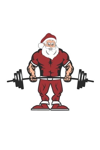 Merry Liftmas Notebook: Line Paper Journal 6x9 inches with 120 I Santa Claus Gym Training Xmas