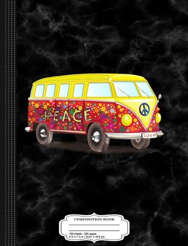 Peace and Love Hippy Van Composition Notebook