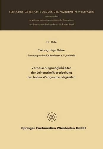 Verbesserungsmöglichkeiten der Leinenschußverarbeitung bei hohen Webgeschwindigkeiten