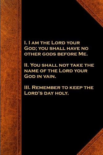 2019 Weekly Planner Religious Modern Wording First 3 Commandments Vintage Style